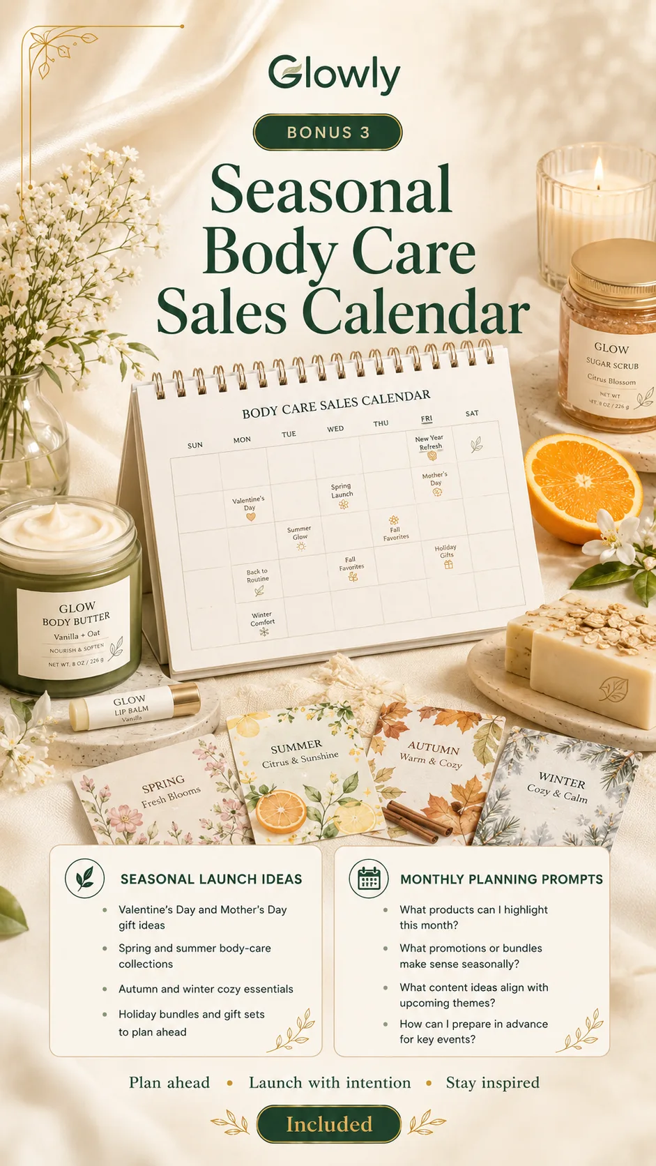 Seasonal Body Care Sales Calendar