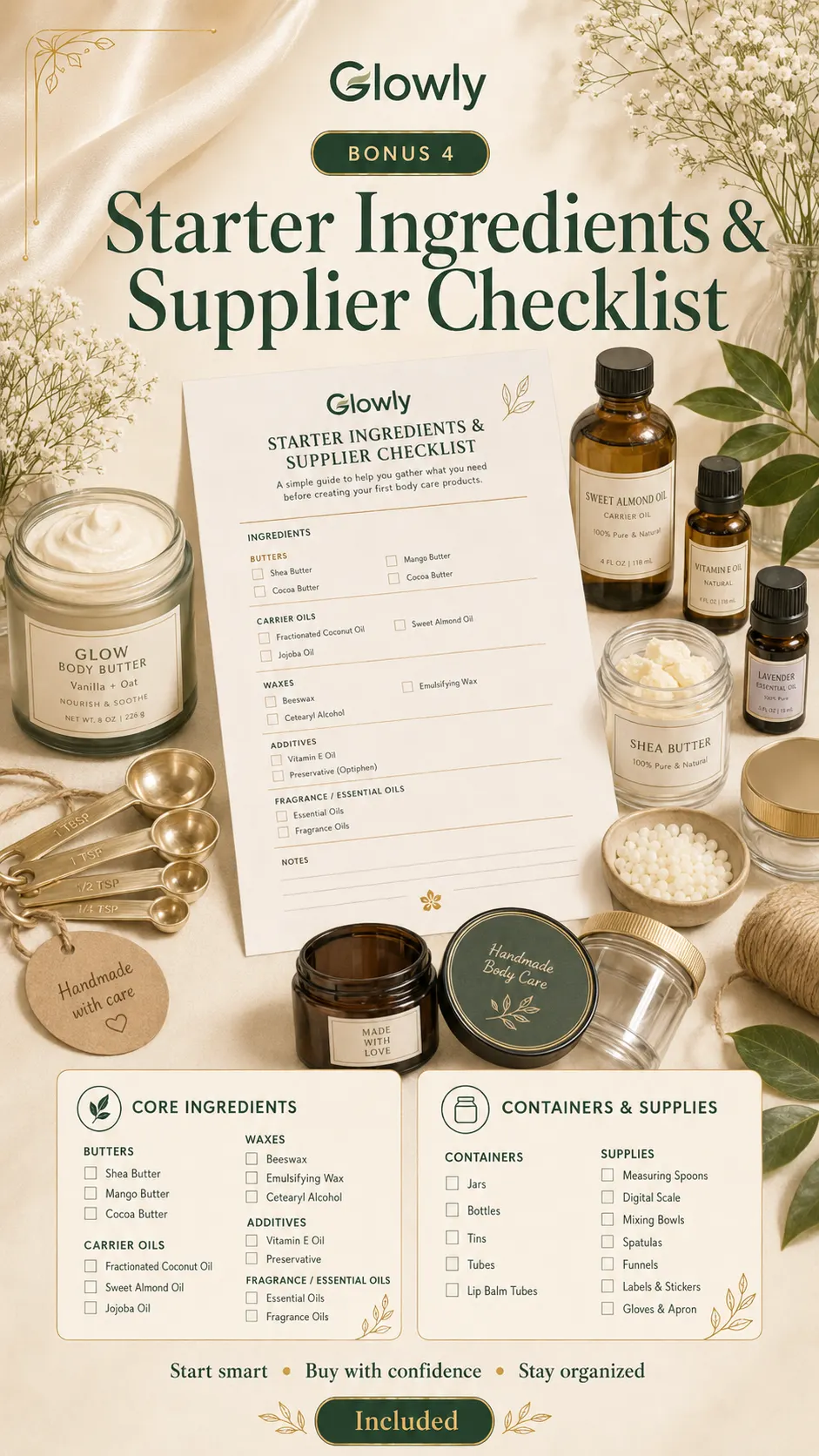Starter Materials & Supplier Checklist