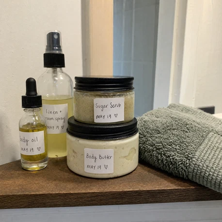 Ashley's handmade matching body-care gift set